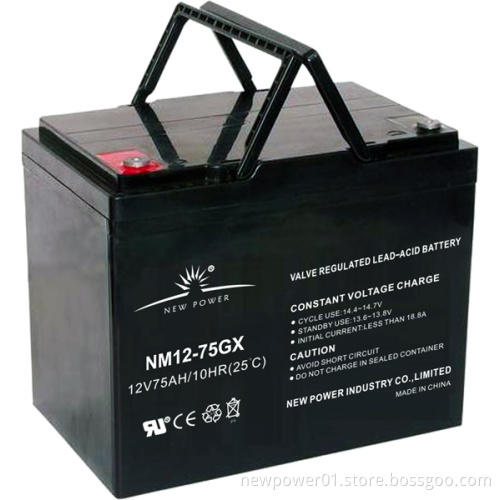 12V 75ah Sealed Lead Acid AGM /Gel Battery (NM12-75GX)